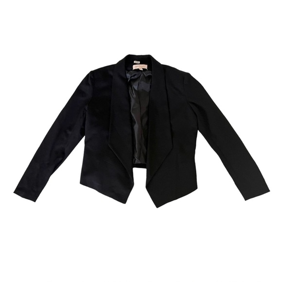 Philosophy Jackets & Blazers - Philosophy Black Cropped Open Front Blazer Size 6